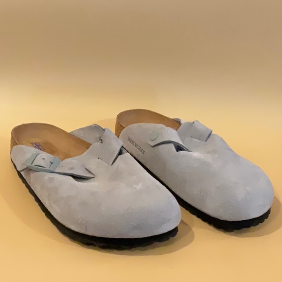 Birkenstock Shoes - Birkenstock Boston Clogs in Pure Sage